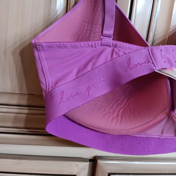 PINK Victorias Secret Women 38DD Wear Everywhere T-Shirt Push Up‎ Bra Pink - Picture 5 of 5